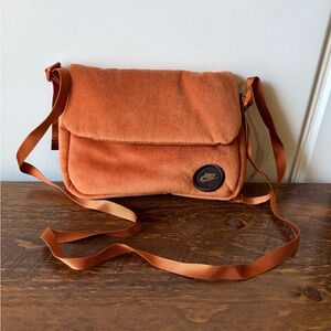 Nike Futura Crossbody Bag Womens Dark Russet Gold EUC